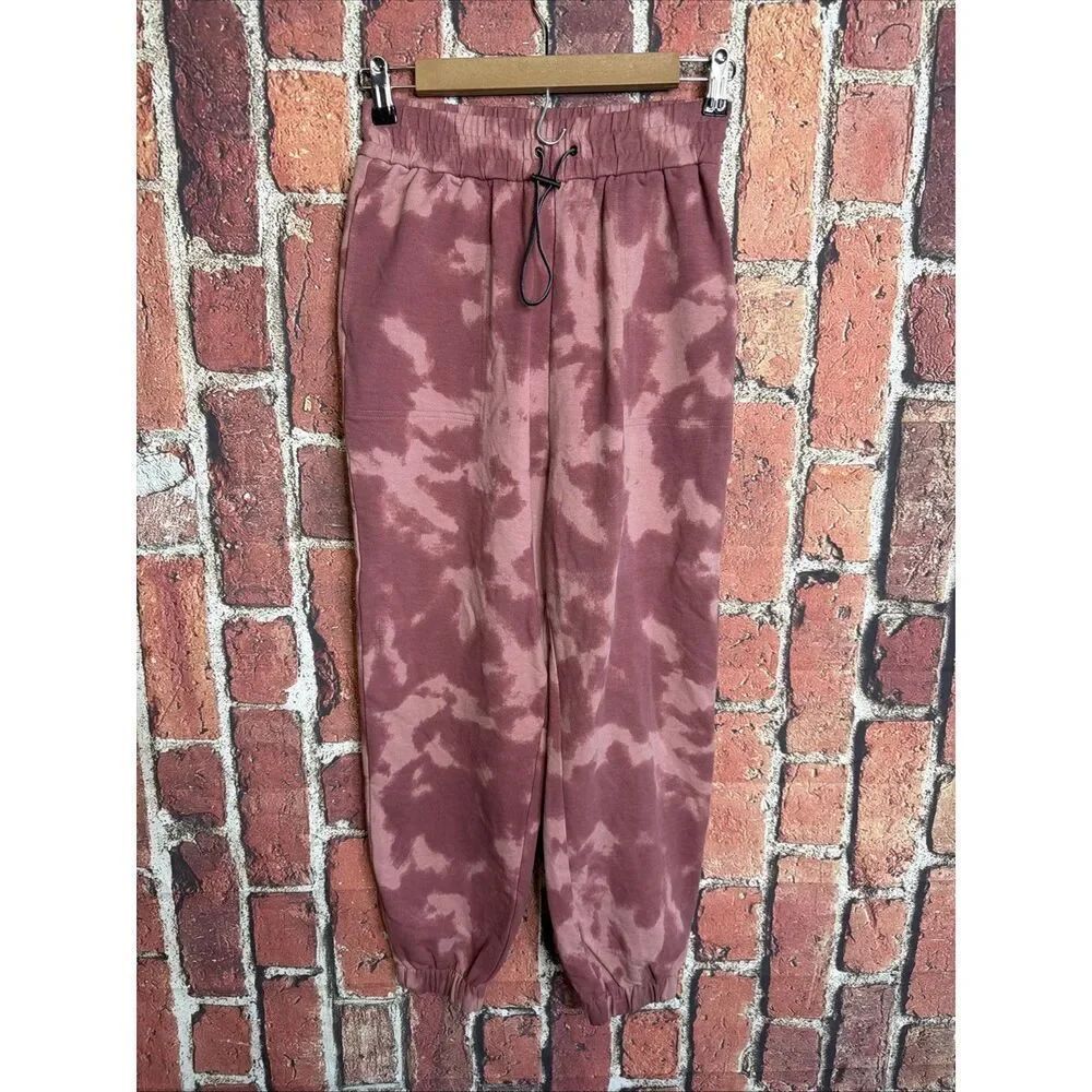 Varley Nevada Sweatpants in Deep Rose Tie Dye Joggers XS